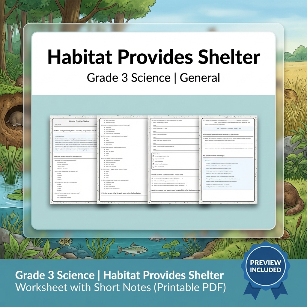 Grade 3 Science Full Year Bundle | Comprehensive Curriculum Resources — included worksheet 8