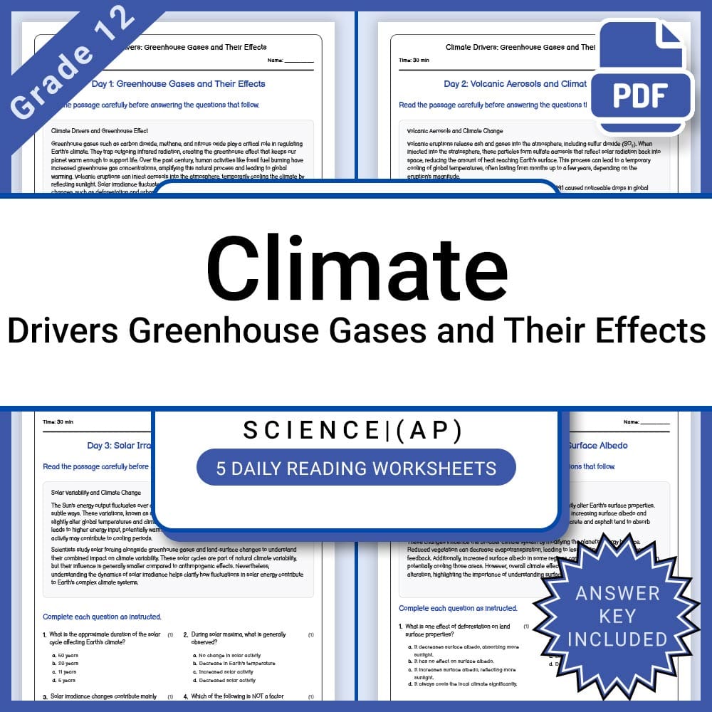 Grade 12 Science AP Full Year Bundle – Biology, Physics, Earth & Chemistry — included worksheet 11