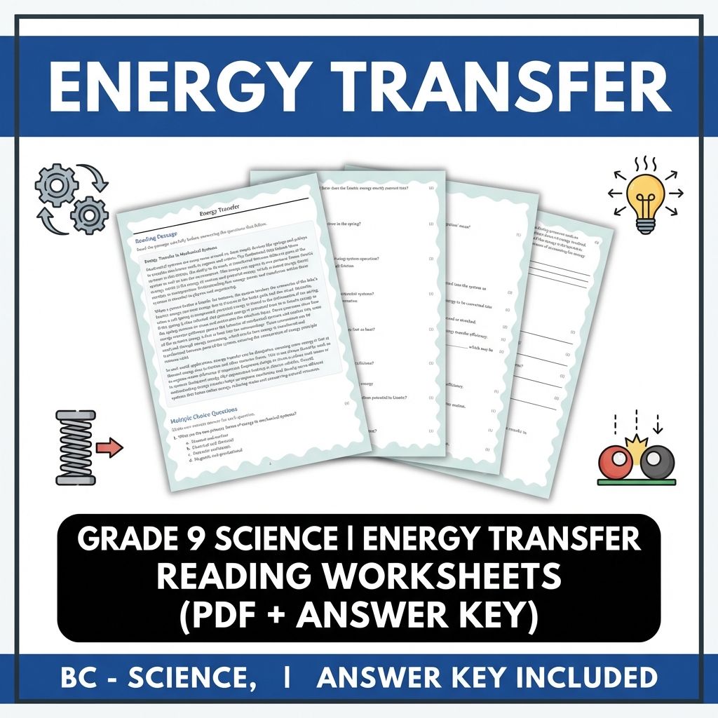 Grade 9 Science | Energy Transfer Reading Worksheets (PDF + Answer Key)