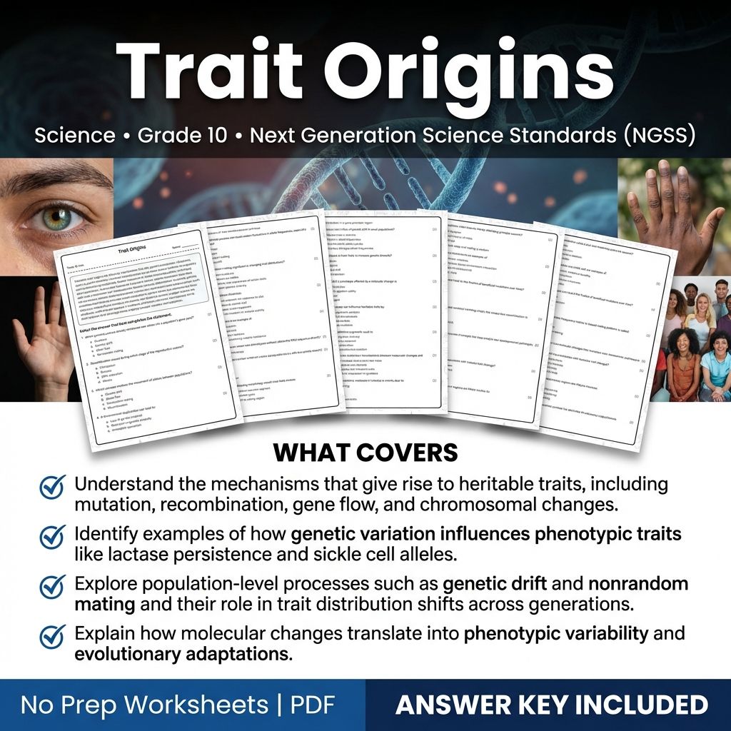 Grade 10 Science Worksheets Bundle | Environmental, Physics & Biology Topics — included worksheet 11