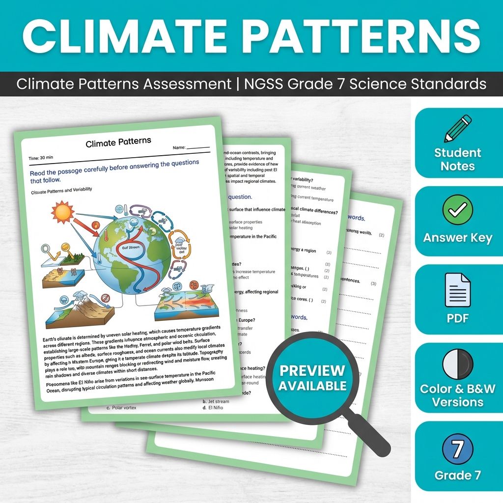 Grade 7 Science Lesson | Earth's Systems NGSS Not specified Unit — included worksheet 1