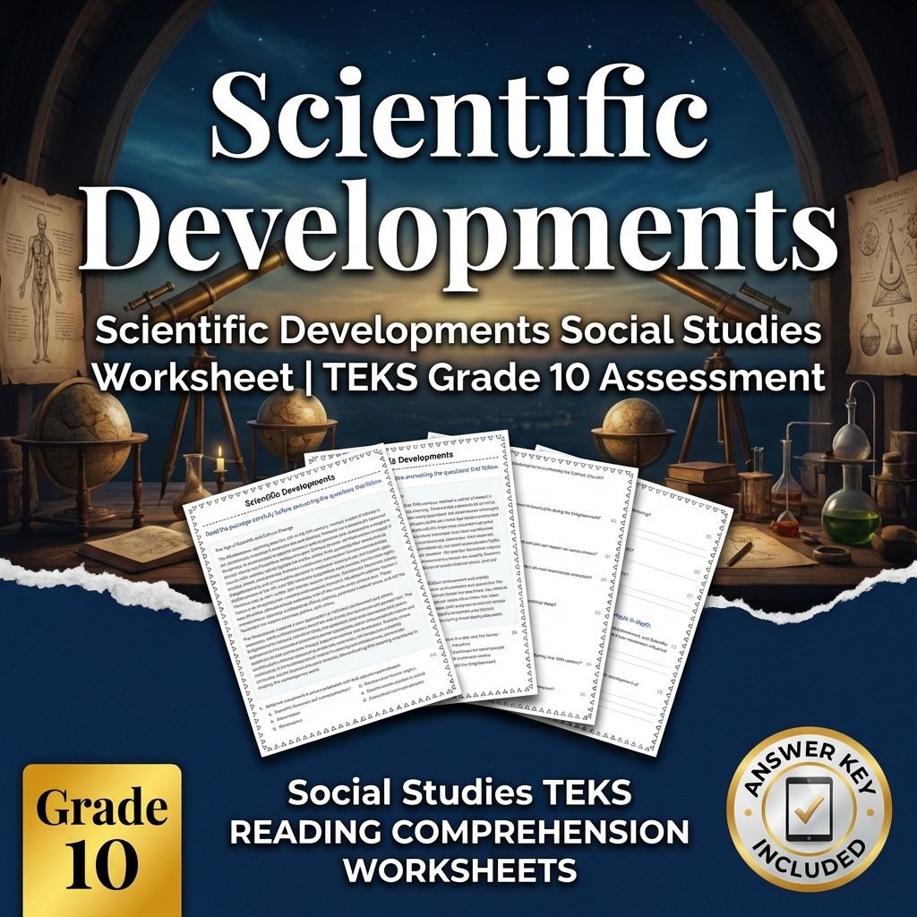 Scientific Developments Social Studies Worksheet | TEKS Grade 10 Assessment