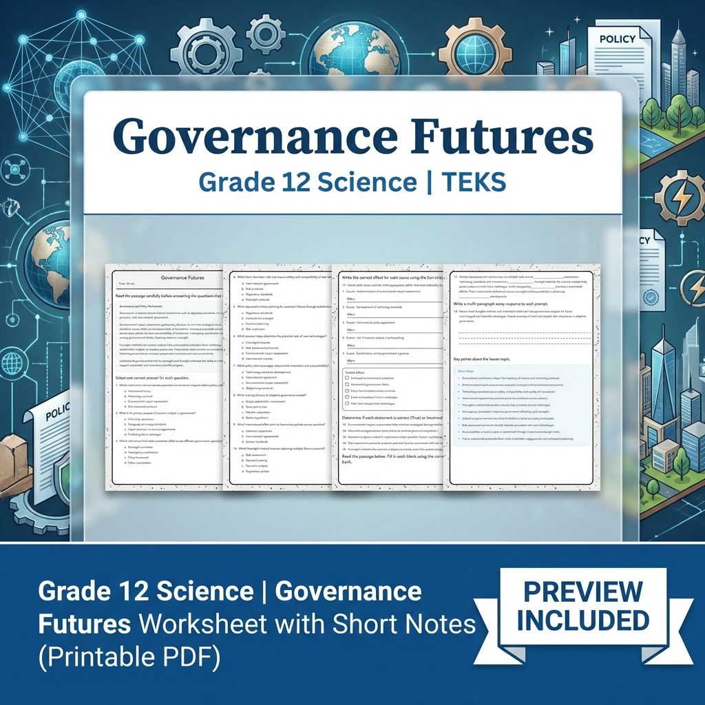 Grade 12 Science Workbook Bundle – Environmental, Genetics, Space & More — included worksheet 10