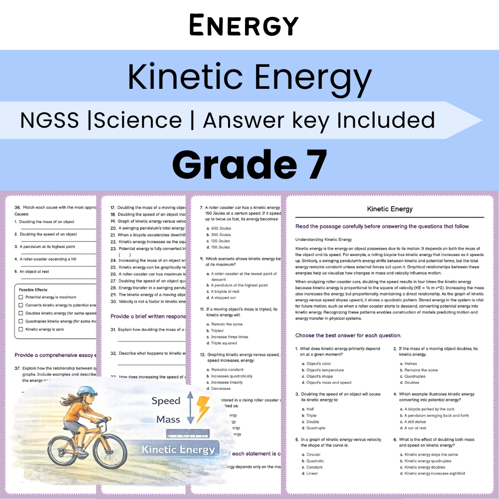 Grade 7 Science NGSS Full Year Bundle | Comprehensive Worksheet Pack — included worksheet 10