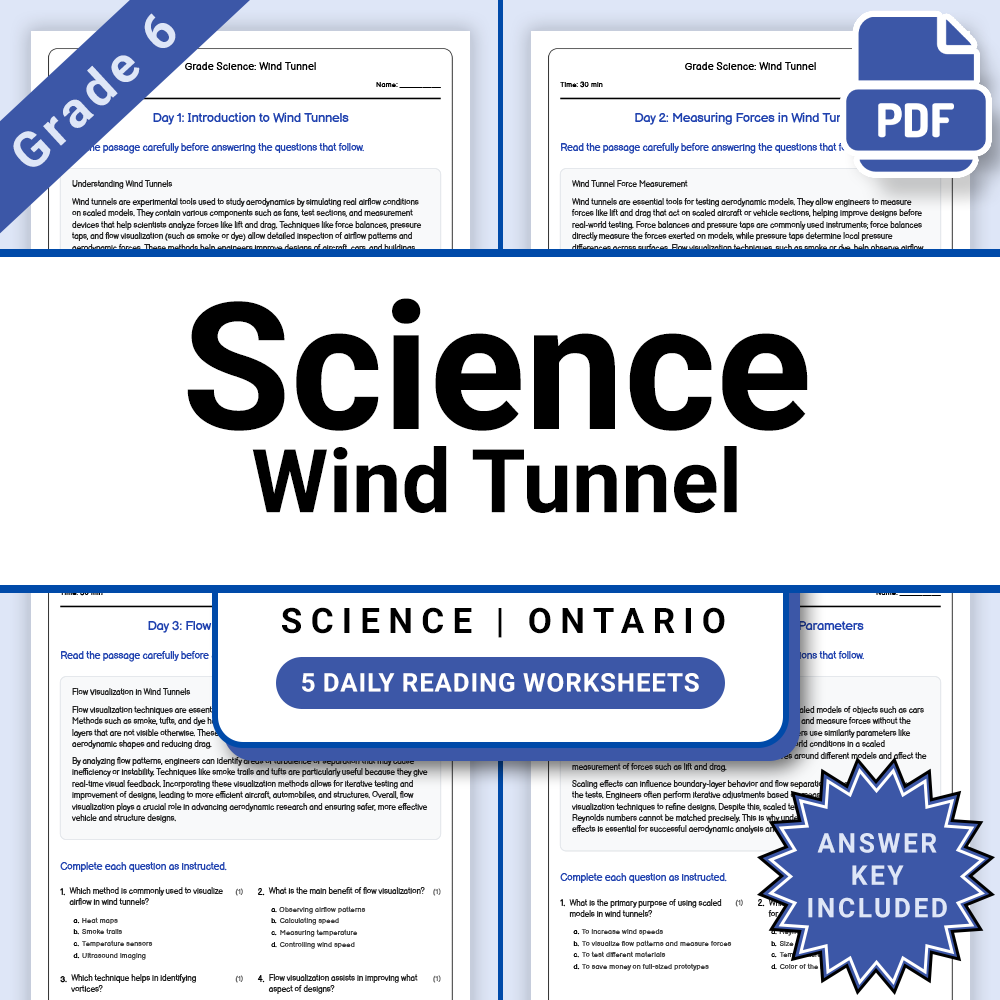Grade 6 Science Flight Lesson Bundle | Ontario Framework — included worksheet 2