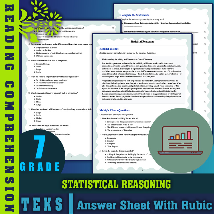 Grade 7 Science reading worksheets worksheet — 7th Grade Science | Statistical Reasoning Reading Worksheet + Answer Key (P…