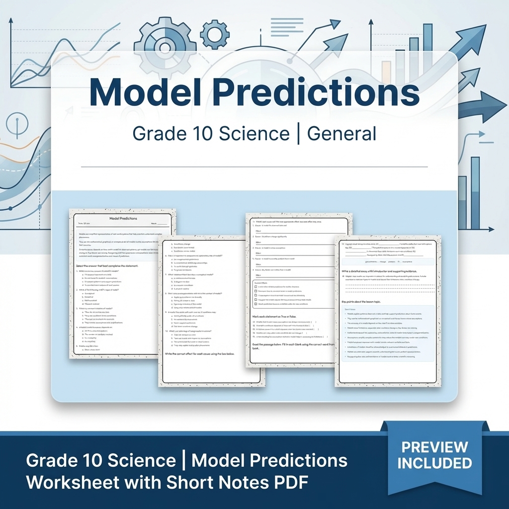 Grade 10 Science Modeling & Evidence Reasoning Full-Year Bundle | General — included worksheet 4