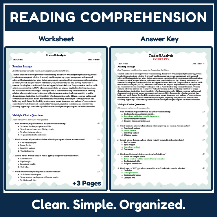 Grade 8 Science reading worksheets worksheet — Grade 8 Science | Tradeoff Analysis Reading Worksheet (NGSS Aligned) — page 2