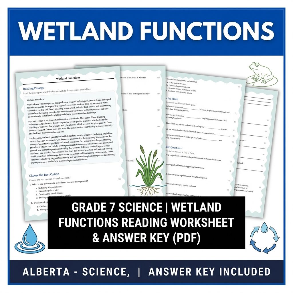 Grade 7 Science Worksheet Pack | Energy, Matter & Ecosystem Concepts — included worksheet 11