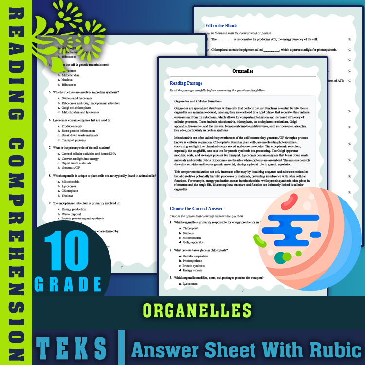 Grade 10 Science reading worksheets worksheet — Grade 10 Science Reading Worksheets | Organelles Mastery Practice PDF — pa…
