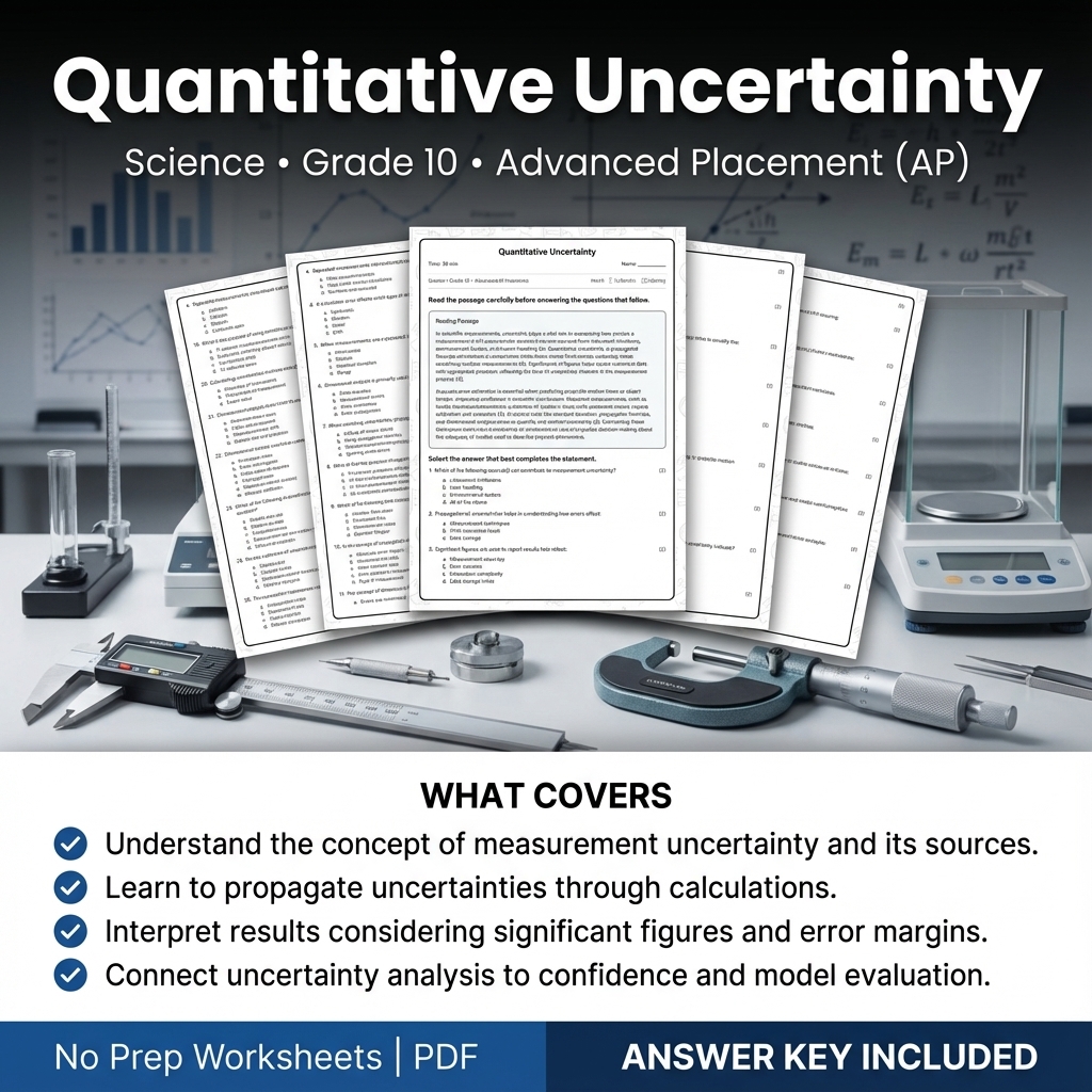 Grade 10 Science Worksheet Bundle – Physics, Biology & Earth Science PDF — included worksheet 13