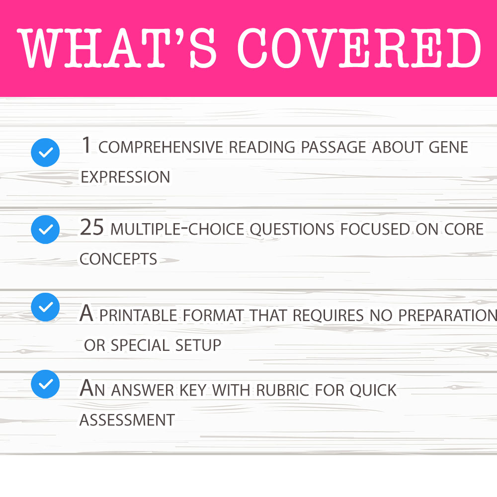 Grade 12 Science worksheet mcq paper worksheet — Grade 12 Science — Worksheet MCQ Paper for Mastering Gene Expression — pa…