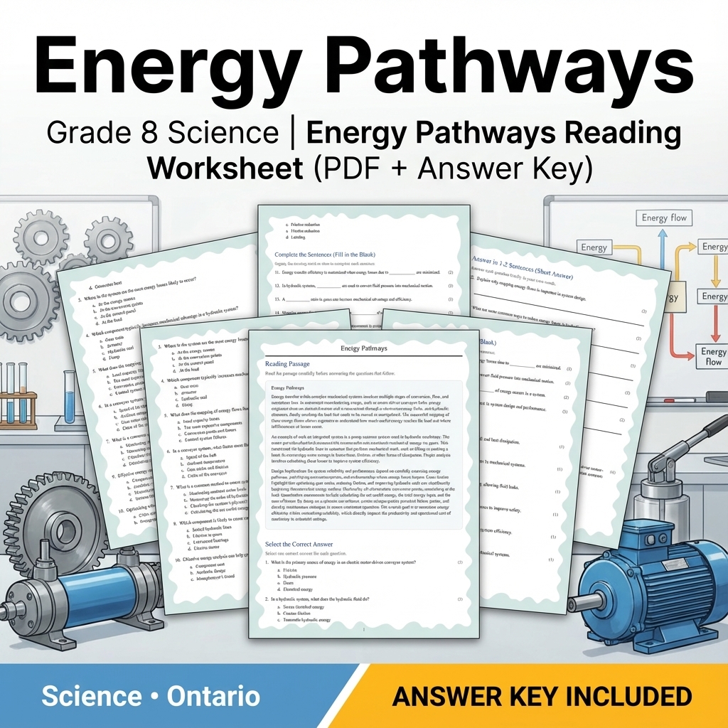 Grade 8 Science Worksheets Bundle | Biology, Physics & Earth Science Resources — included worksheet 12