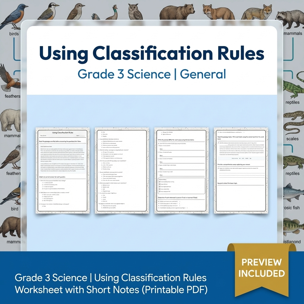 Grade 3 Science Full Year Bundle | Comprehensive Curriculum Resources — included worksheet 9