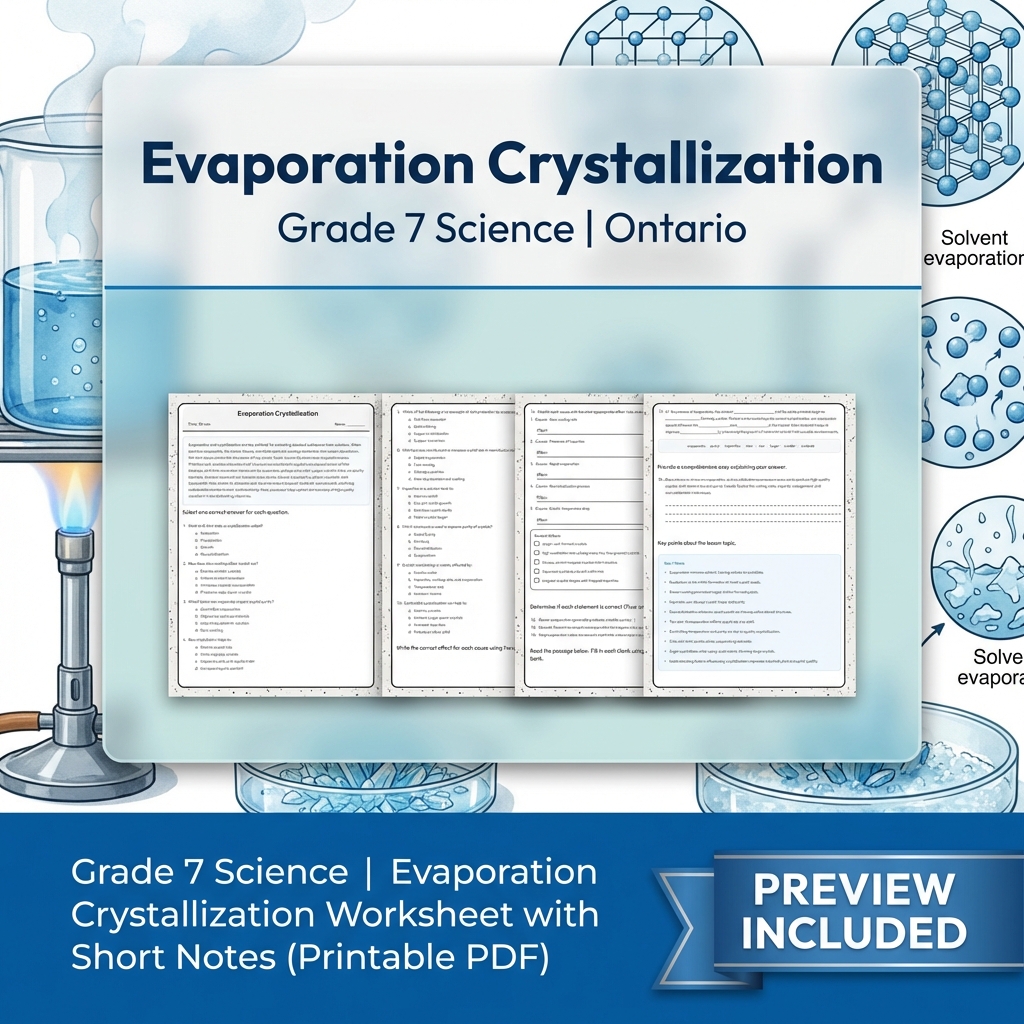Grade 7 Science Full Year Bundle | Ecosystems & Heat Transfer — included worksheet 12