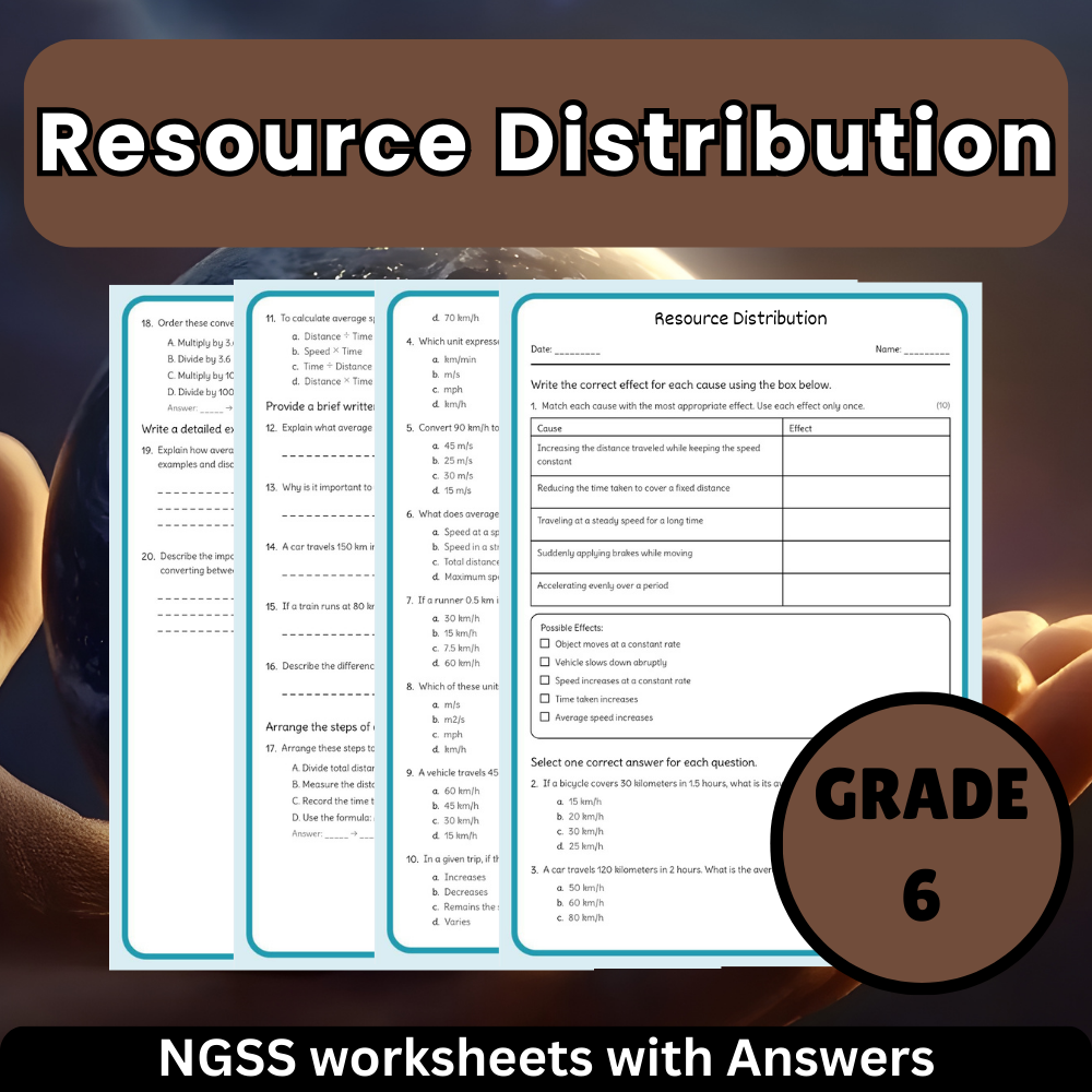 Grade 6 Science Worksheets Bundle- Resources for Earth, Space & Life - NGSS — included worksheet 9