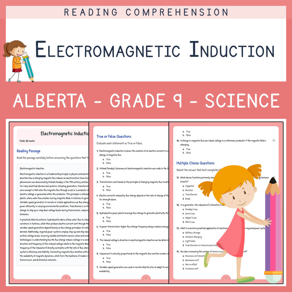 Grade 9 Science worksheet elena worksheet — Grade 9 Science | Electromagnetic Induction Worksheet | Alberta Standards — pa…