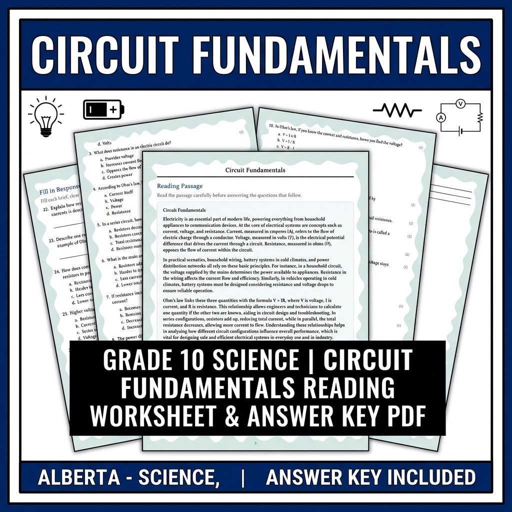 Grade 10 Science Worksheets Bundle | Physics, Earth, and Environmental Topics — included worksheet 6
