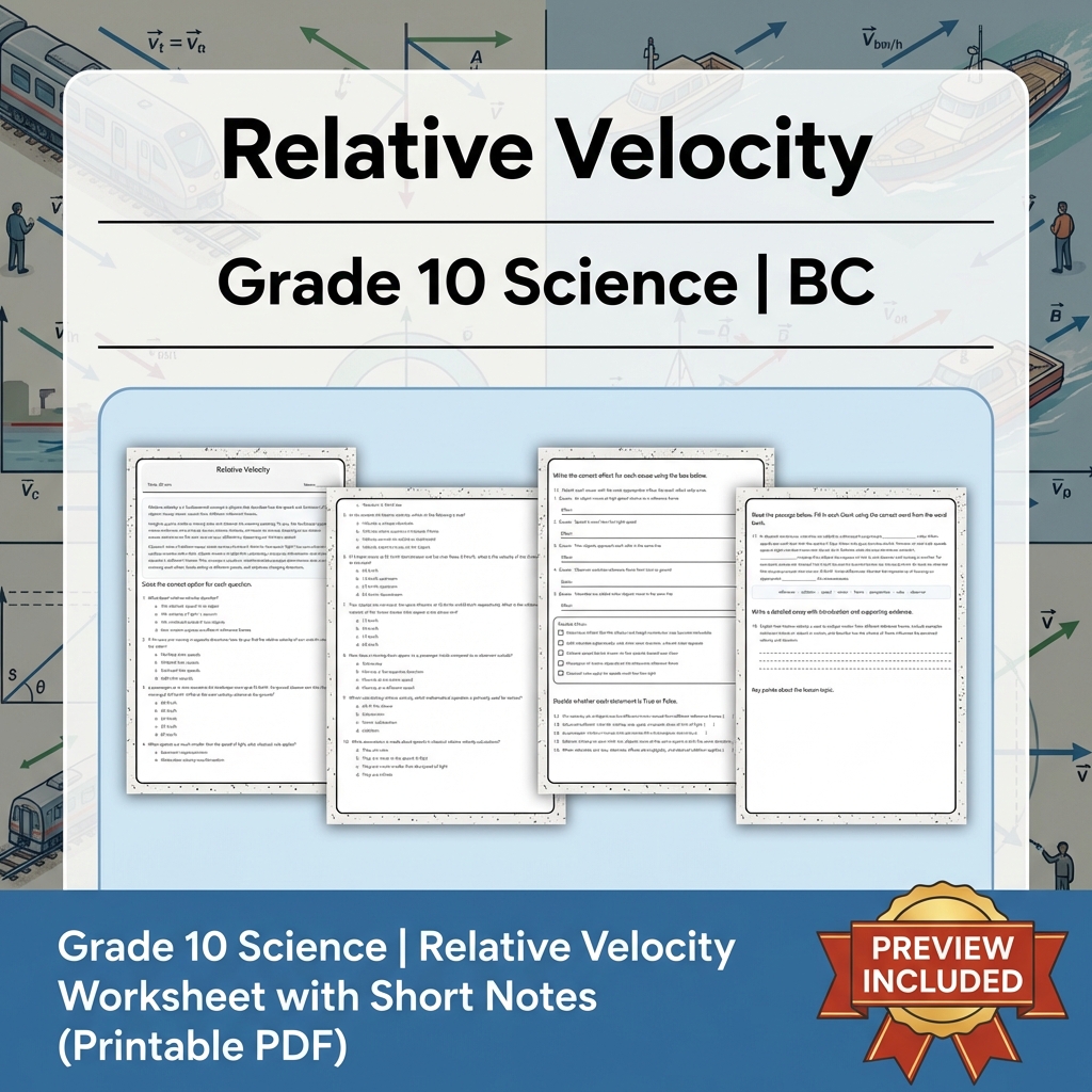 Grade 10 Science Bundle | Physics, Energy & Forces | Full Year Curriculum — included worksheet 15