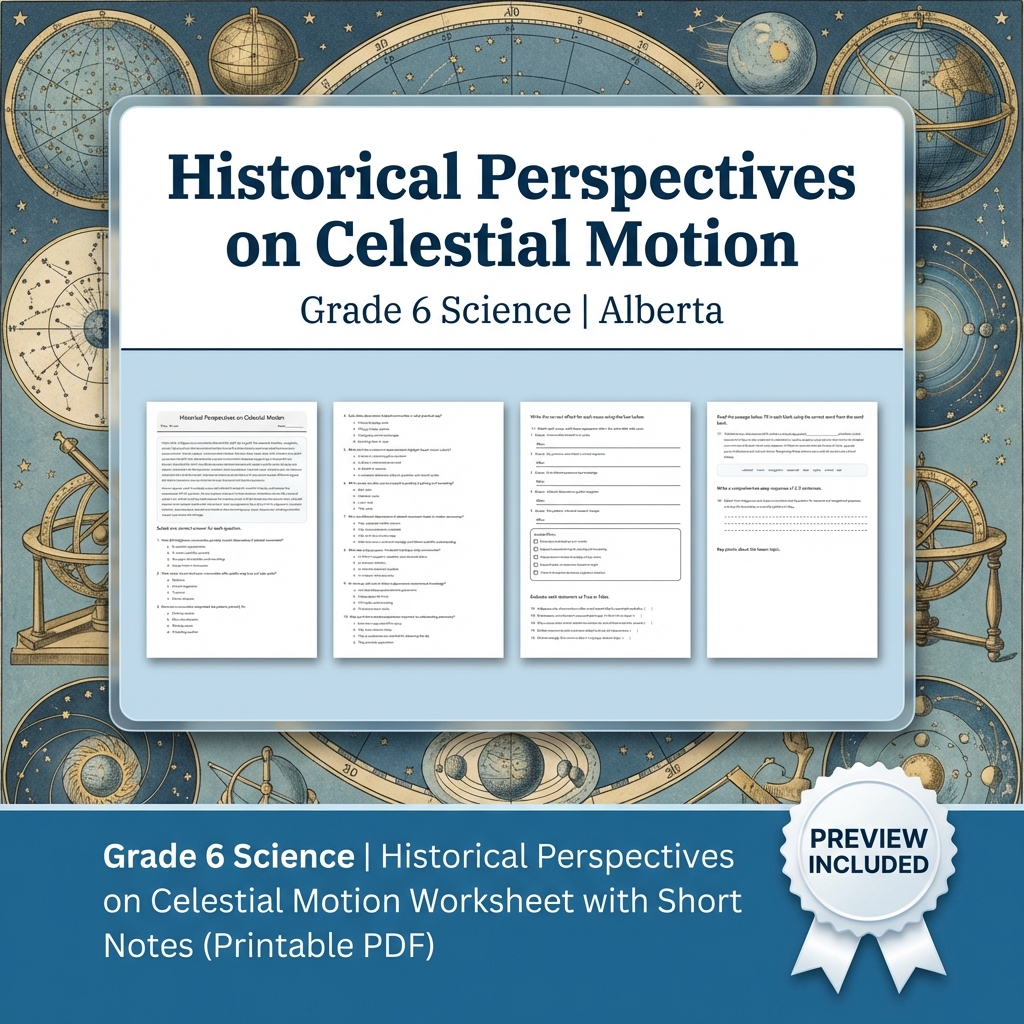 Grade 6 Science Alberta | 60-Worksheet Comprehensive Science Bundle  — included worksheet 19