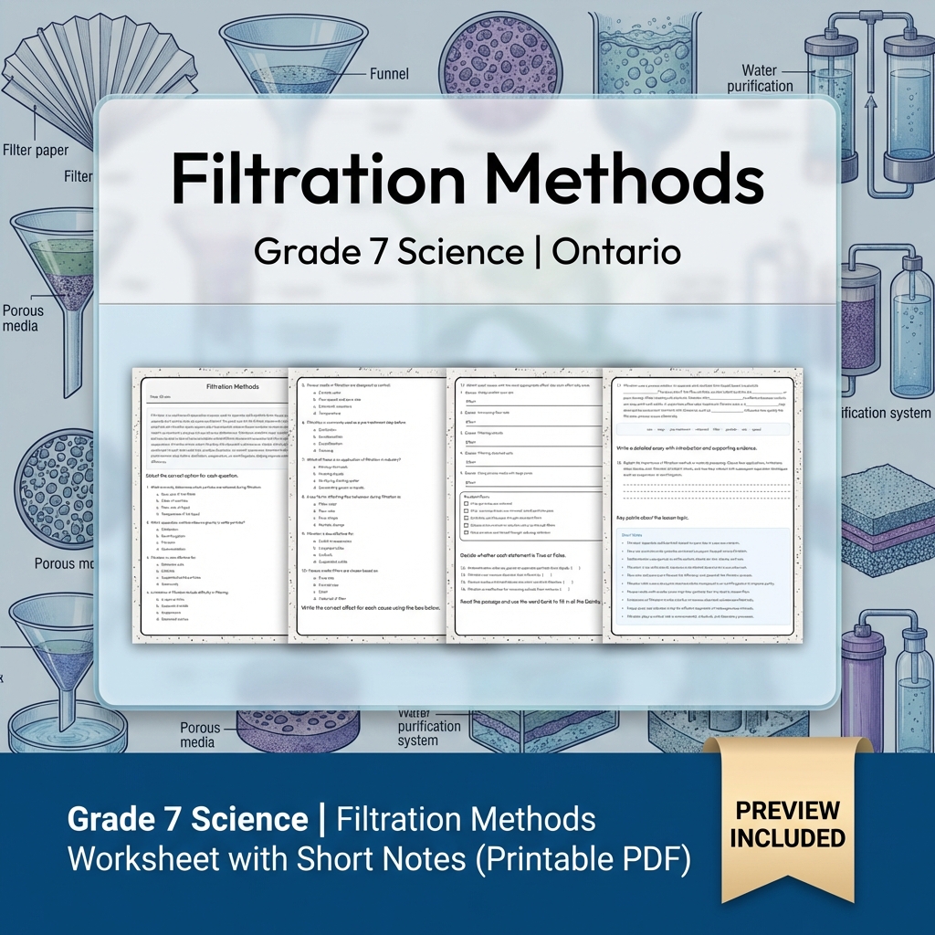 Grade 7 Science Full Year Bundle | Ecosystems & Heat Transfer — included worksheet 13
