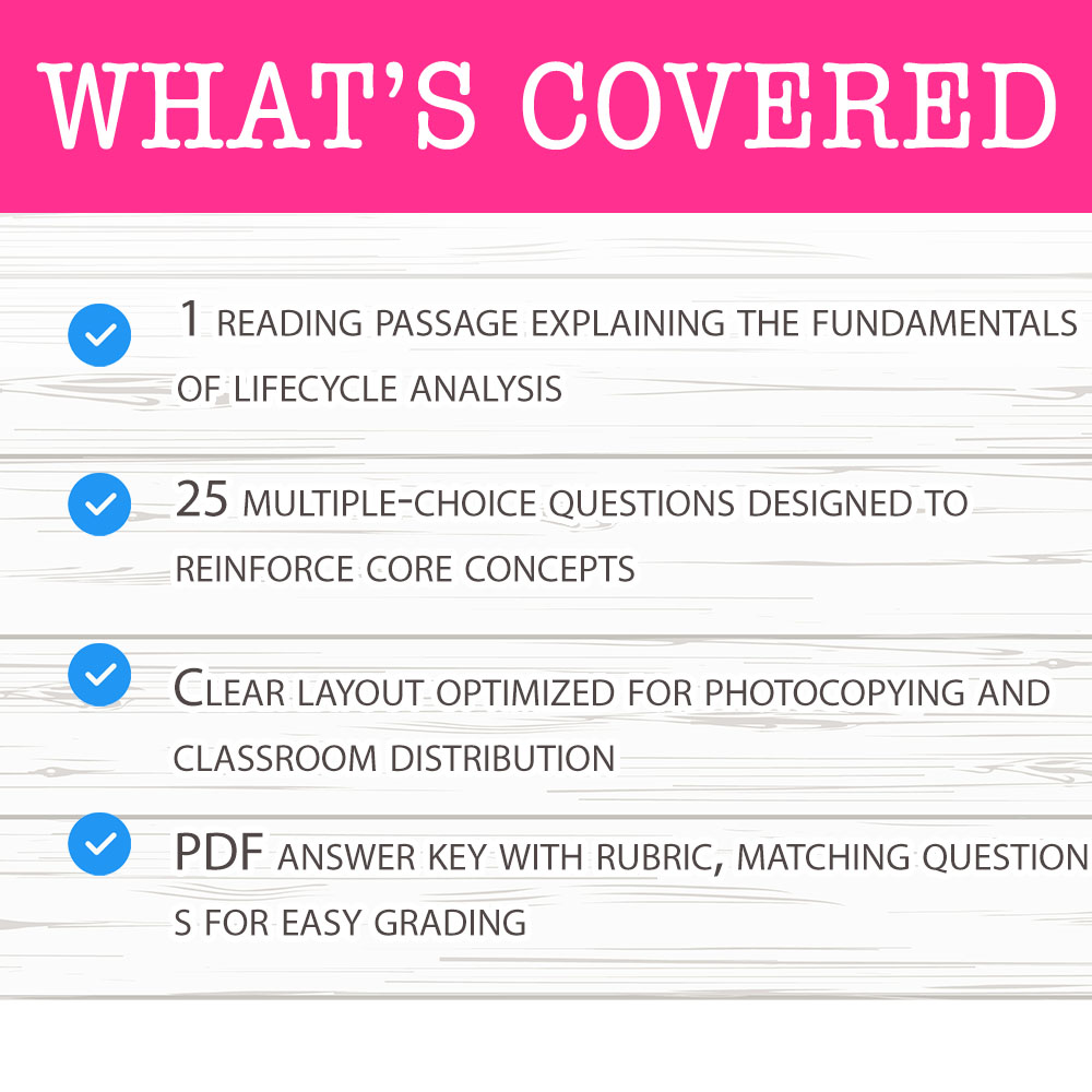 Grade 10 Science worksheet mcq paper worksheet — Grade 10 Science — Lifecycle Analysis Worksheet MCQ Paper — page 2