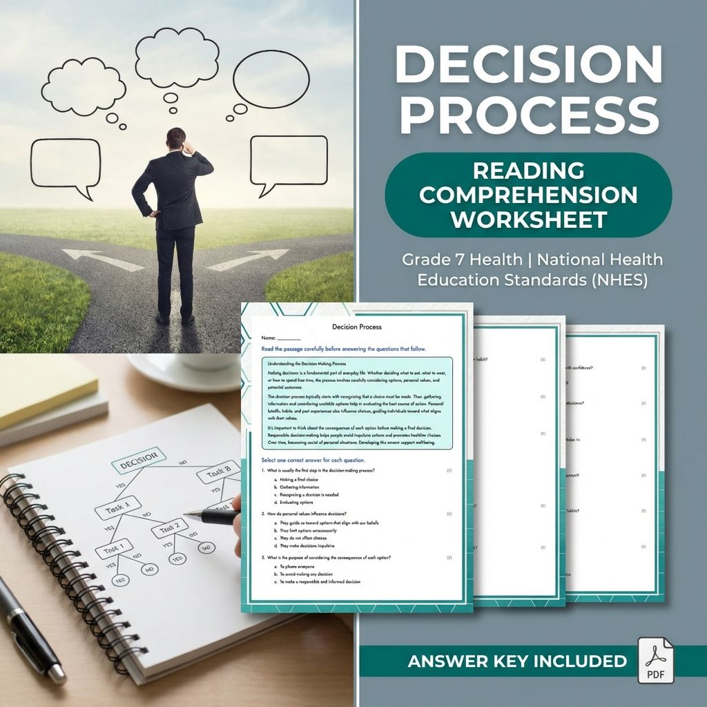 Grade 7 Health Curriculum Bundle | Body Systems, Digital Literacy & Wellness Worksheets — included worksheet 5