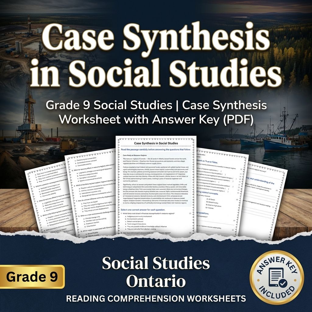 Grade 9 Social Studies | Community, Environment, & Urban Planning Strategies — included worksheet 9