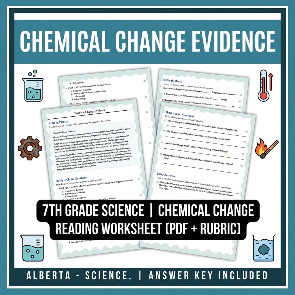 Grade 7 Science Worksheet Pack | Energy, Matter & Ecosystem Concepts — included worksheet 12