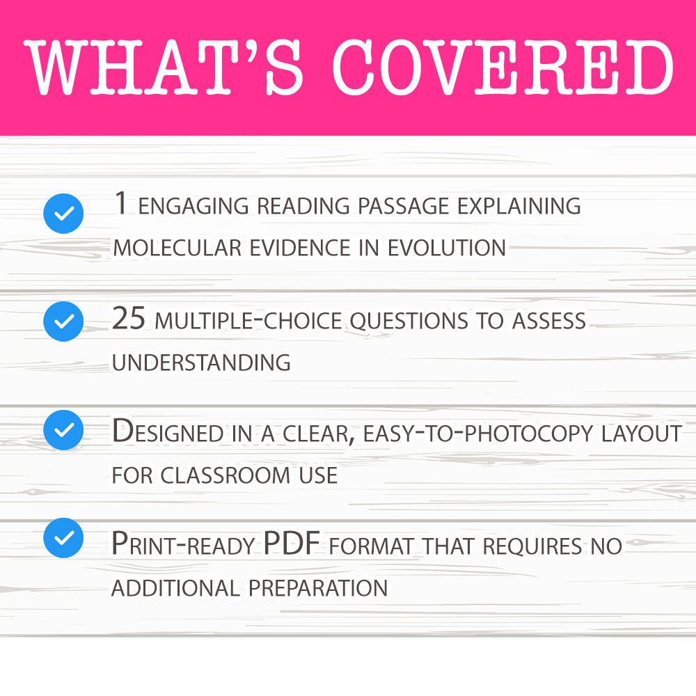 Grade 10 Science worksheet worksheet — Grade 10 Science – Molecular Evidence Worksheet for Mastery — page 2