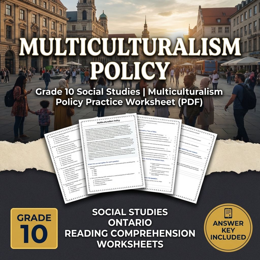 Grade 10 Social Studies | Multiculturalism Policy Practice Worksheet (PDF)