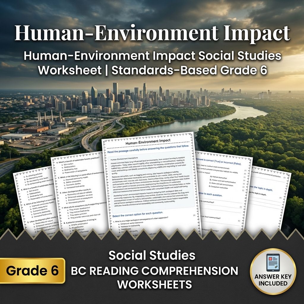 Grade 6 Social Studies | Human Systems & Settlements Bundle (Standards-Aligned) — included worksheet 2