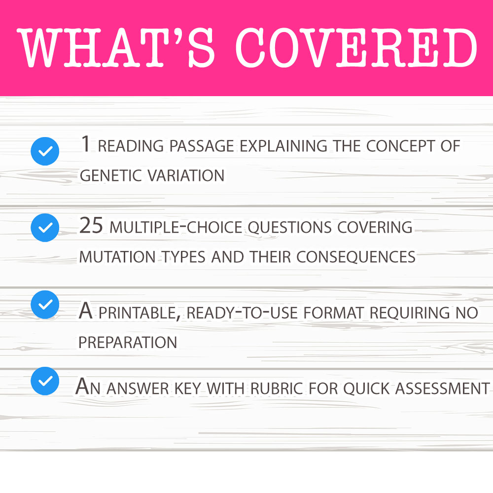 Grade 12 Science worksheet mcq paper worksheet — Grade 12 Science — Worksheet MCQ Paper for Mastering Genetic Variation —…