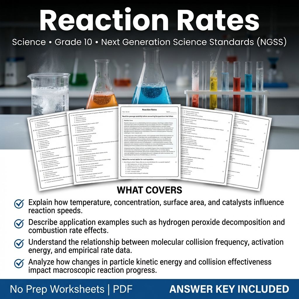 Grade 10 Science Worksheets Bundle | Environmental, Physics & Biology Topics — included worksheet 12