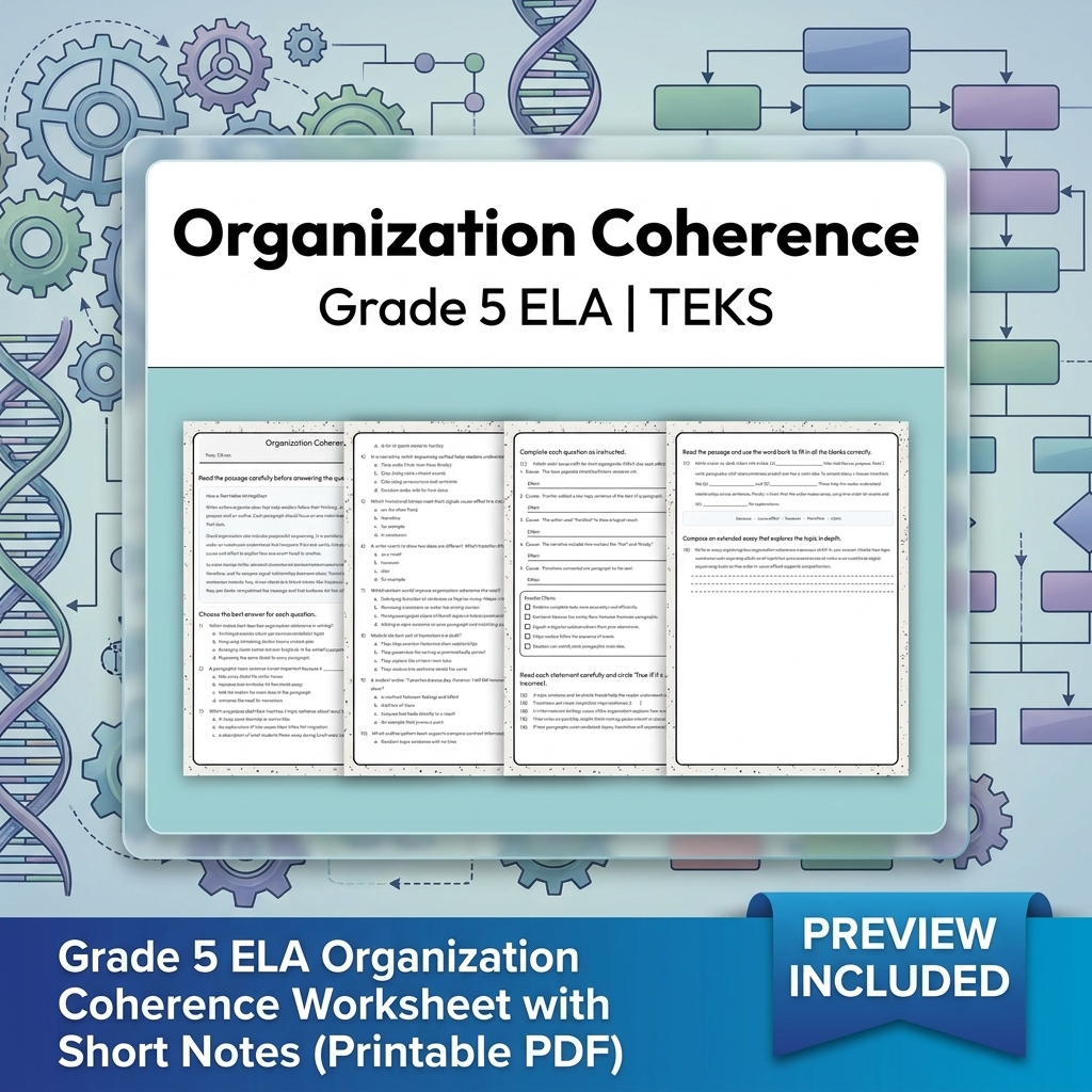 Grade 5 Writing Process: Craft, Revising, and Editing ELA Lesson Bundle – TEKS — included worksheet 4