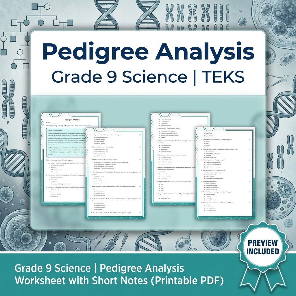 Grade 9 Science Worksheet Bundle: Cell Biology, Genetics & Ecology (Collection) — included worksheet 14