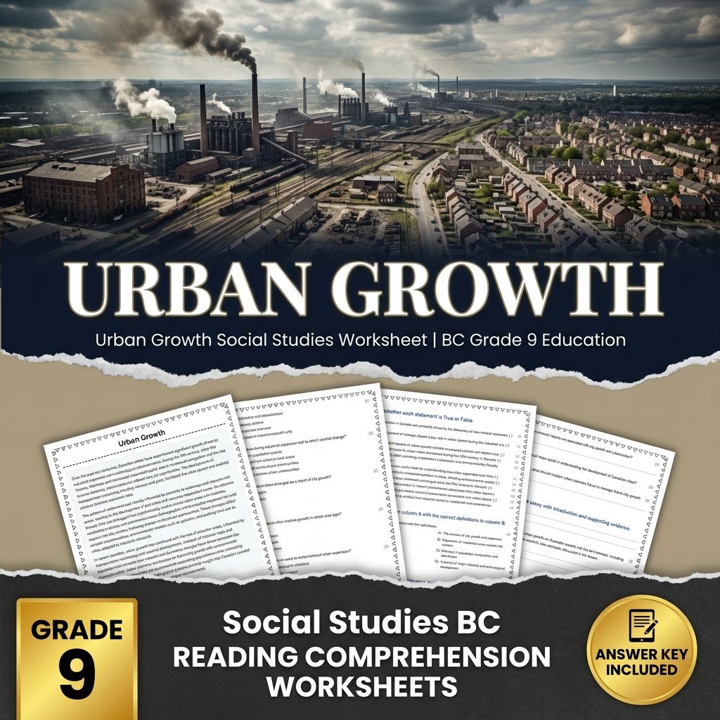 Grade 9 Social Studies | Industrialization & Economic Change Bundle  — included worksheet 3