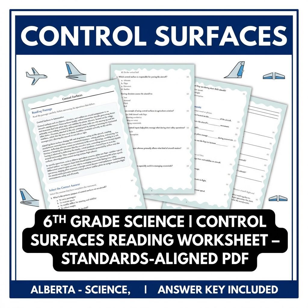 Grade 6 Science | Flight Physics & Aerodynamics UNIT Pack (Answer Keys Included) — included worksheet 6