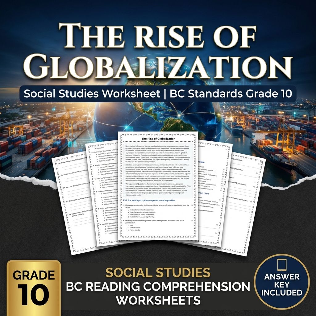 The Rise of Globalization Social Studies Worksheet | BC Standards Grade 10
