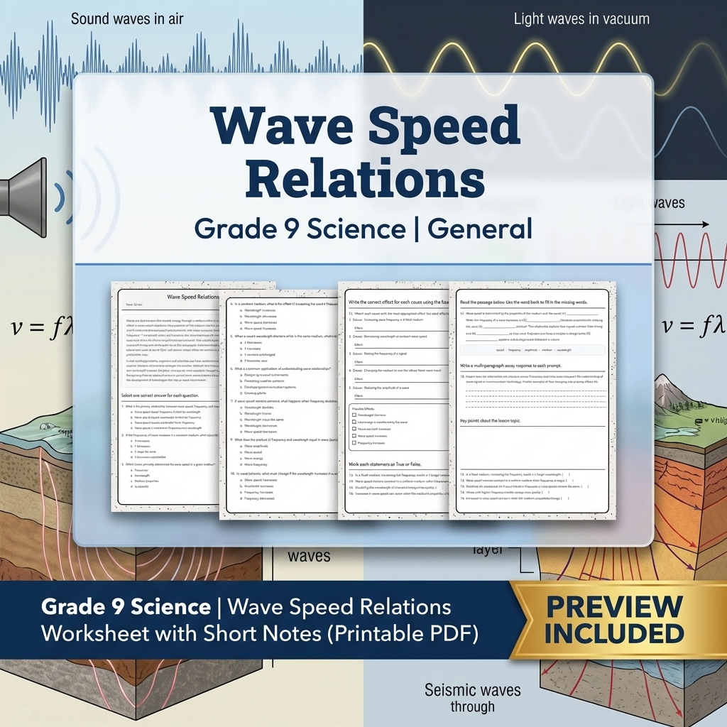 Grade 9 Science Data & Model Reasoning Full-Year Bundle: General Framework — included worksheet 5