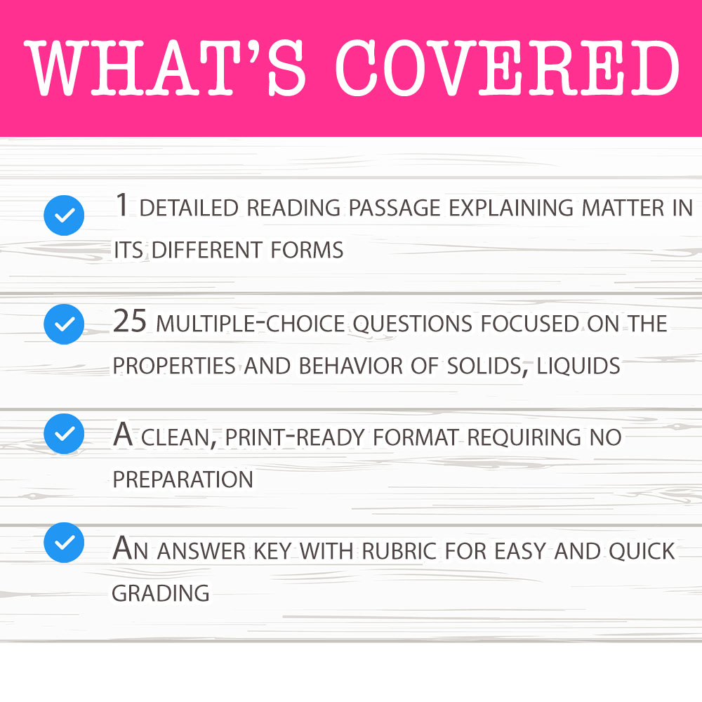 Grade 7 Science worksheet mcq paper worksheet — Grade 7 Science — States Of Matter Worksheet MCQ Paper for Mastery — page 2