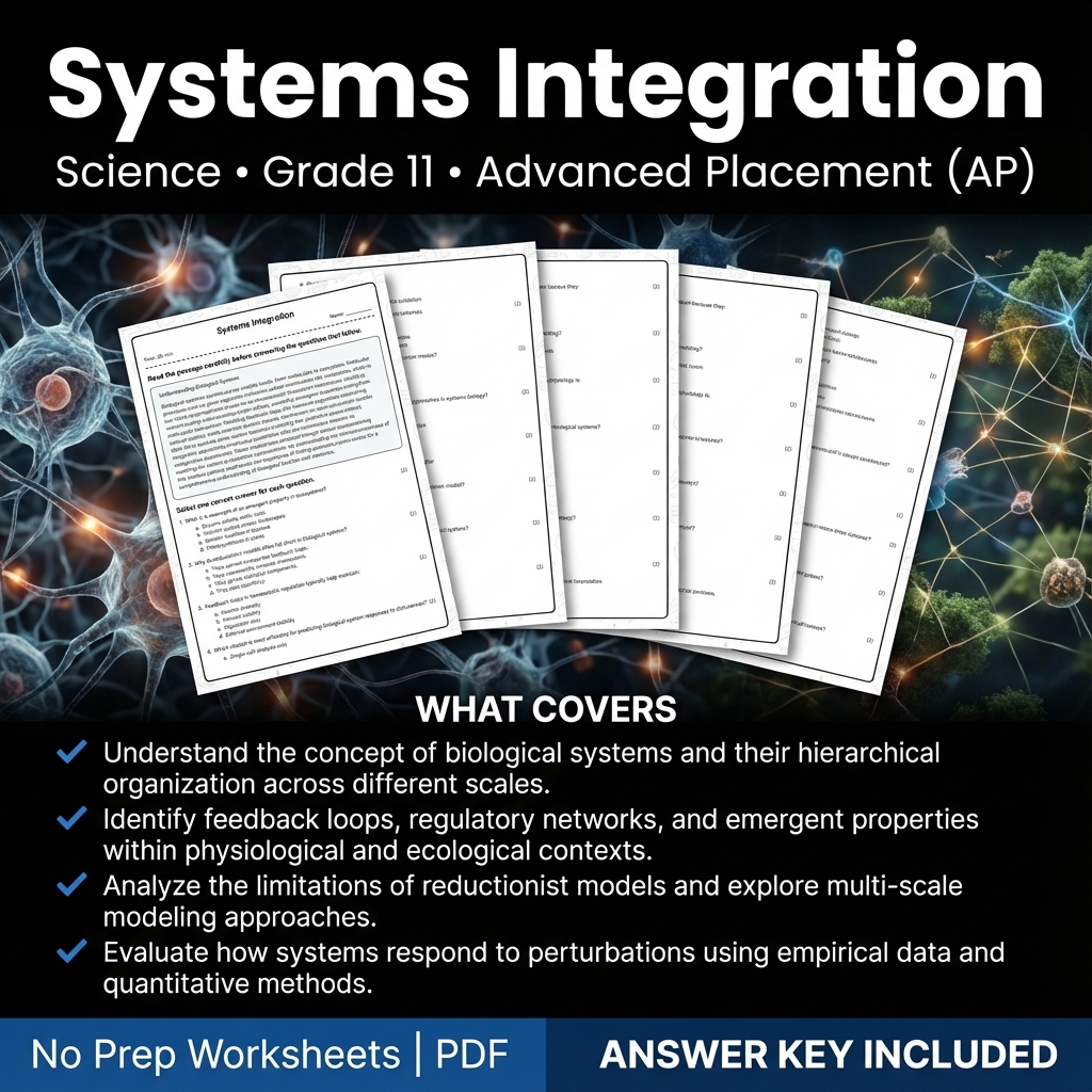 Grade 11 Science Worksheet Bundle | Earth's Systems, Chemistry & Physics — included worksheet 11