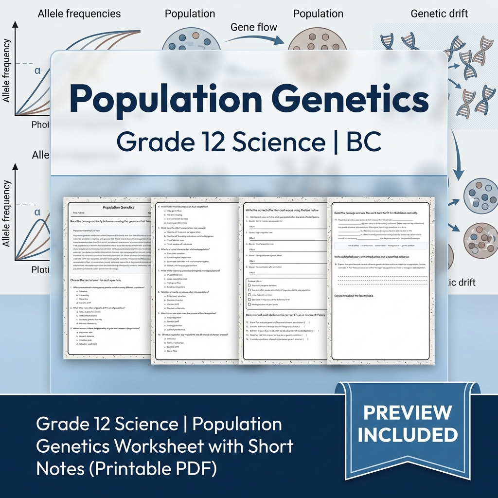 Grade 12 Science Full Year Bundle | Thermochemistry, Earth Systems, Genetics — included worksheet 8