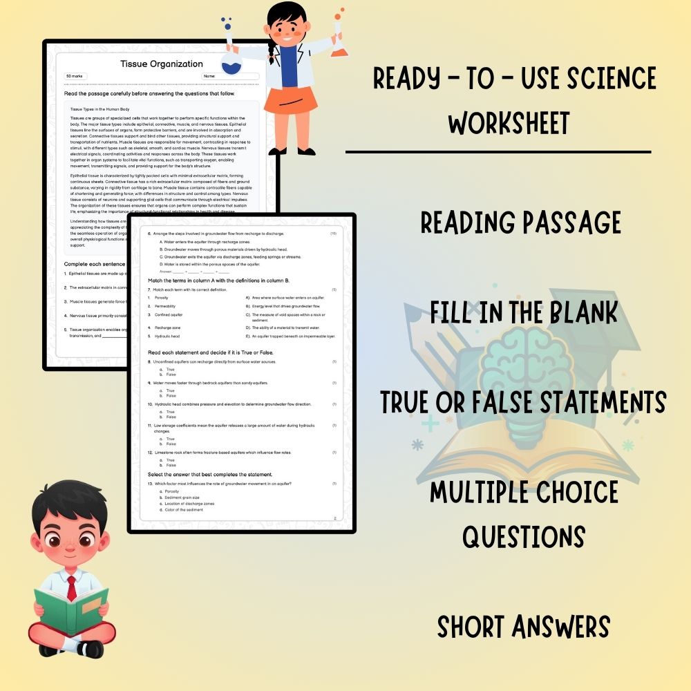 Grade 8 Science worksheet worksheet — Grade 8 Science | Tissue Organization Worksheet (PDF ) - Ontario Standards — page 2