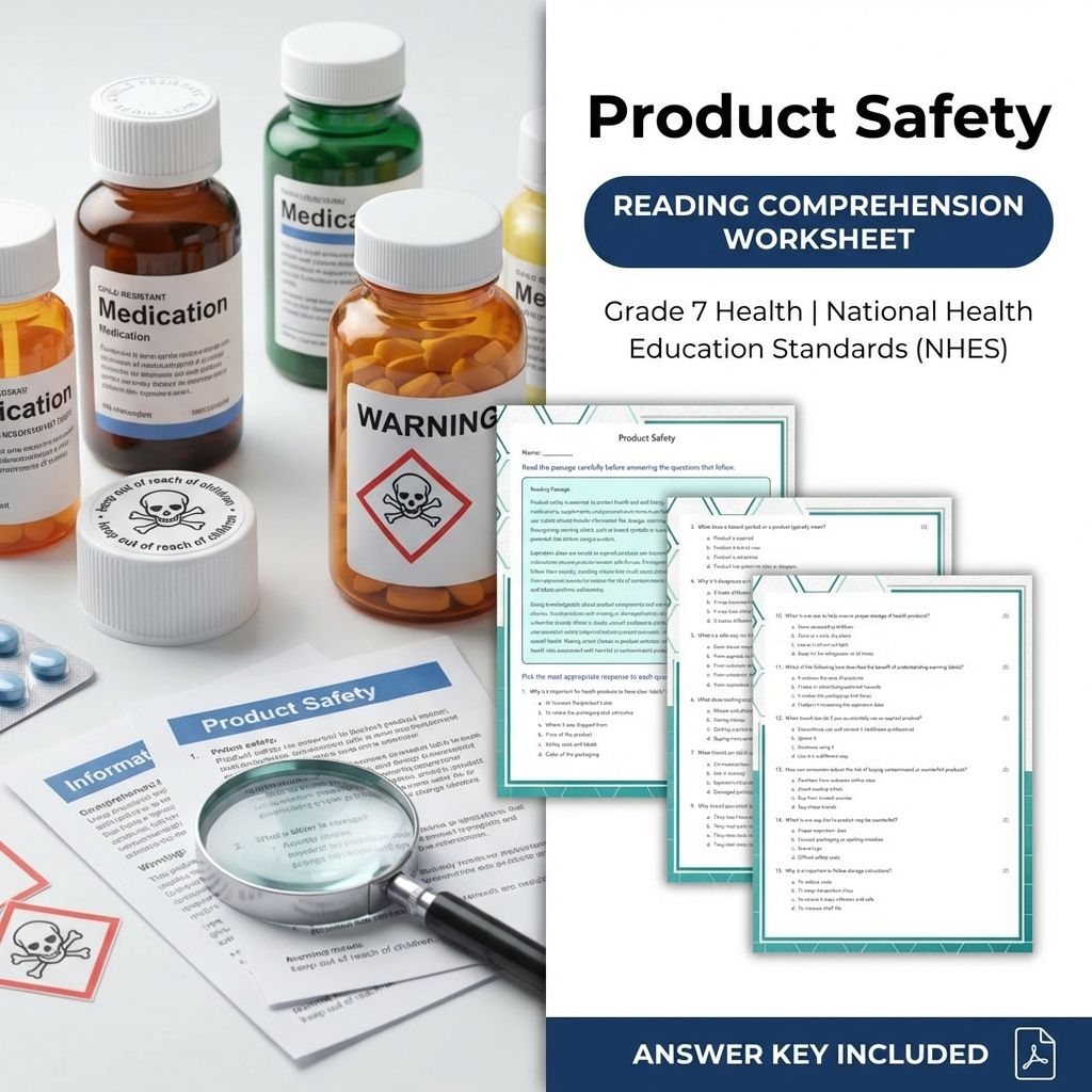 Grade 7 Health Curriculum Bundle | Body Systems, Digital Literacy & Wellness Worksheets — included worksheet 6
