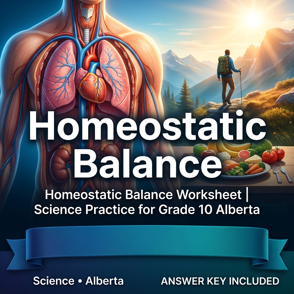 Homeostatic Balance Worksheet | Science Practice for Grade 10 Alberta