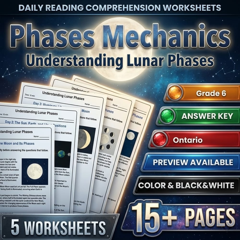 Grade 6 Science Full Year Bundle – Ontario Daily Reading Worksheets — included worksheet 13