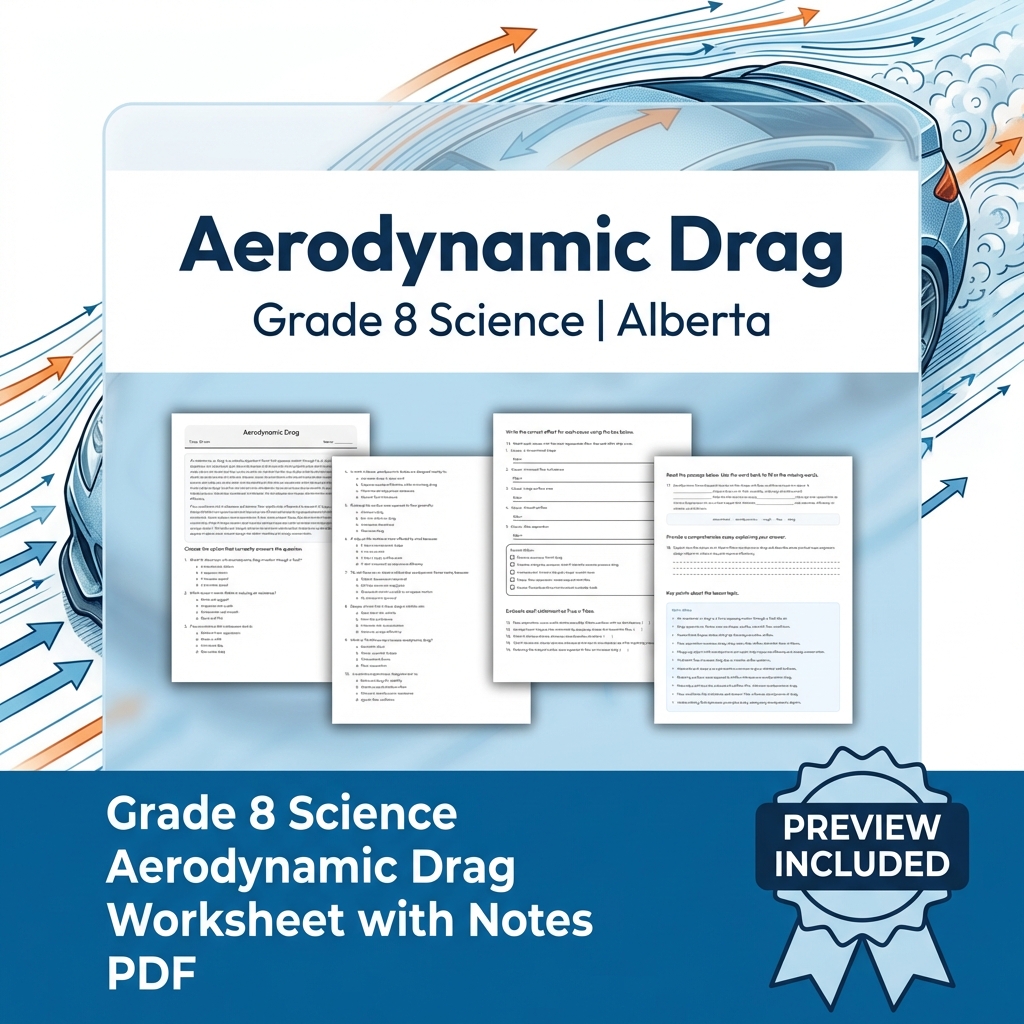 Grade 8 Science Forces & Motion UNIT Bundle – Alberta Curriculum  — included worksheet 6