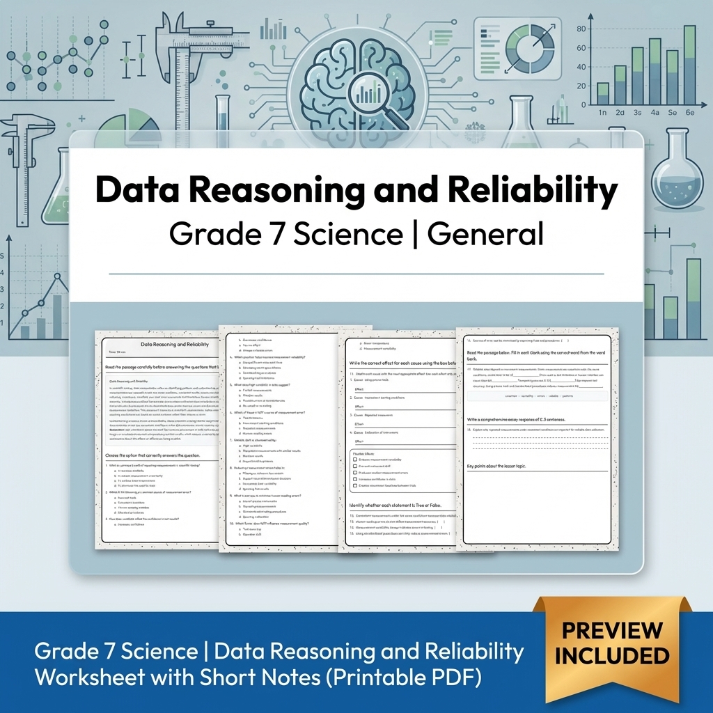 Grade 7 Science Data, Models, and Systems Full-Year Bundle | General Framework — included worksheet 9