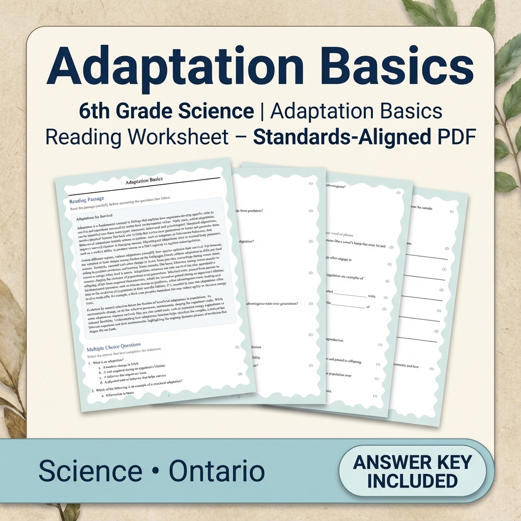Grade 6 Science Unit Bundle – Ecosystems, Biodiversity & Environmental Impact — included worksheet 1